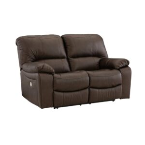 MODERN POWER RECLINING LEATHER LOVESEAT